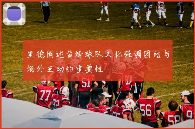 里德阐述黄蜂球队文化强调团结与场外互动的重要性