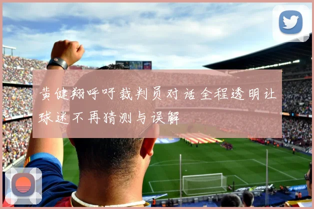 黄健翔呼吁裁判员对话全程透明让球迷不再猜测与误解